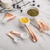 12 Piece Measuring Cups Set and Measuring Spoon Set, Copper Coated Stainless Steel Handles, Nesting Kitchen Measuring Set, Liquid Measuring Cup Set, Dry Measuring Cup Set