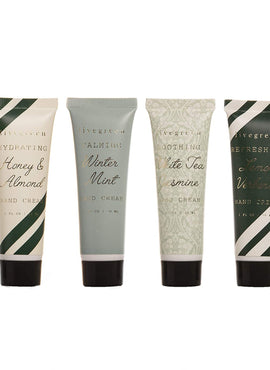 Aroma Therapy Cream Set in Honey & Almond, Winter Mint, White Tea Jasmine, and Lemon by Live Green