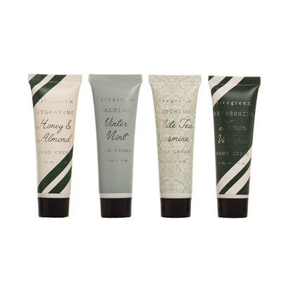 Aroma Therapy Cream Set in Honey & Almond, Winter Mint, White Tea Jasmine, and Lemon by Live Green
