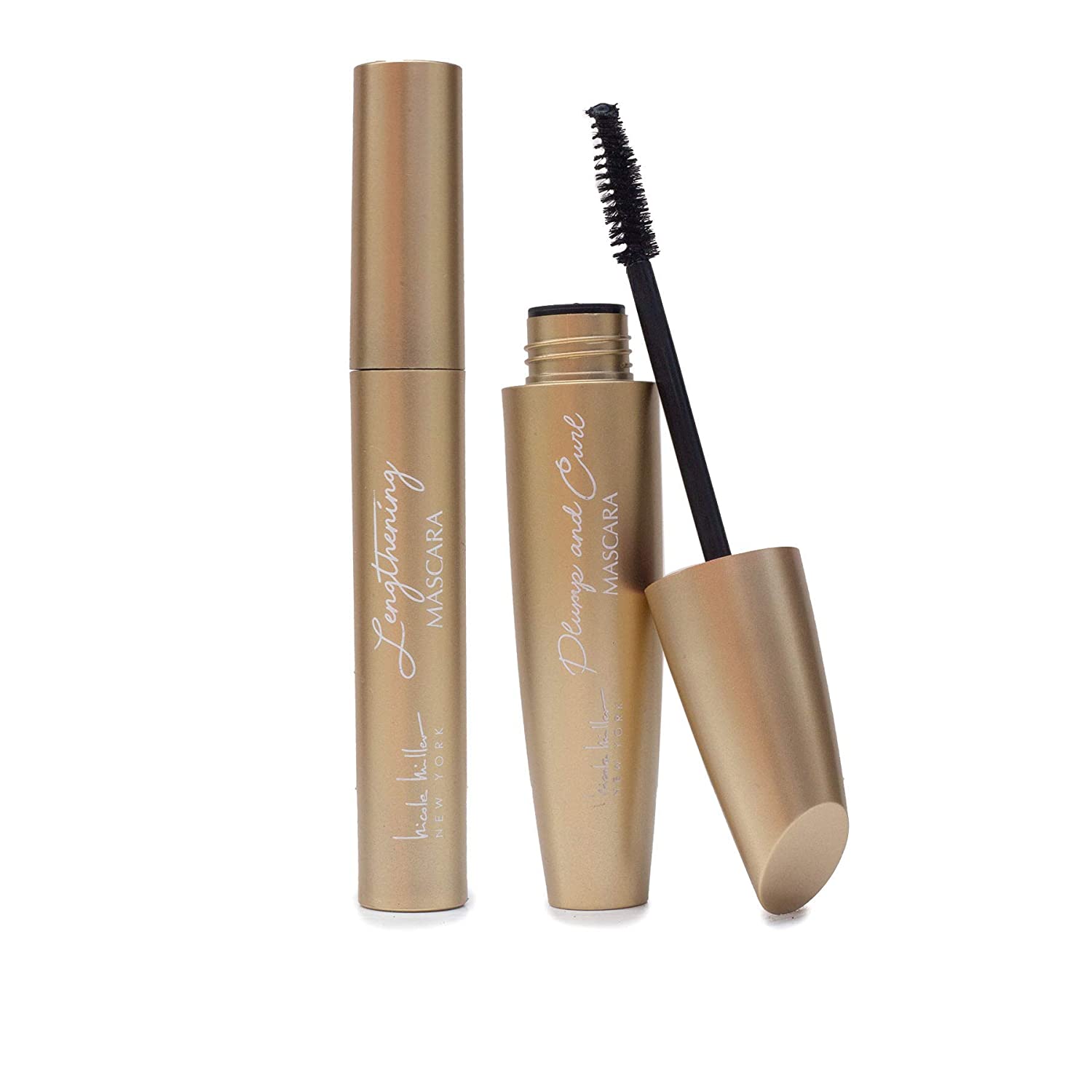 Nicole Miller Set of 2 Plump & Curl and Lengthening Mascaras (Baby Blue Package)