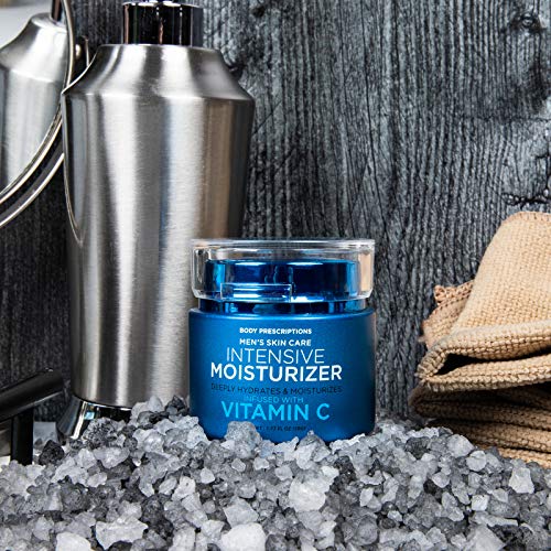 Body Prescriptions Men's Skin Care Facial Moisturizer, Night Cream Infused with Vitamin C