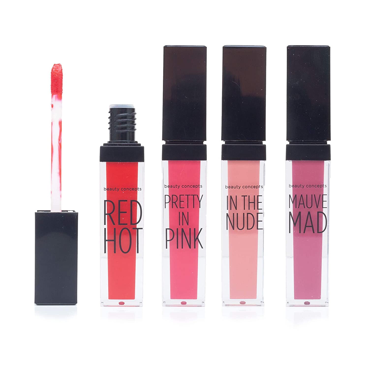 Beauty Concepts 4 Pack Matte Liquid Lipstick Collection