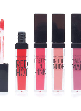Beauty Concepts 4 Pack Matte Liquid Lipstick Collection