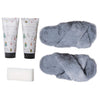 Live Green Bath and Body Gift Set- Foot Spa Set with Slippers, Scrub, and Lotion