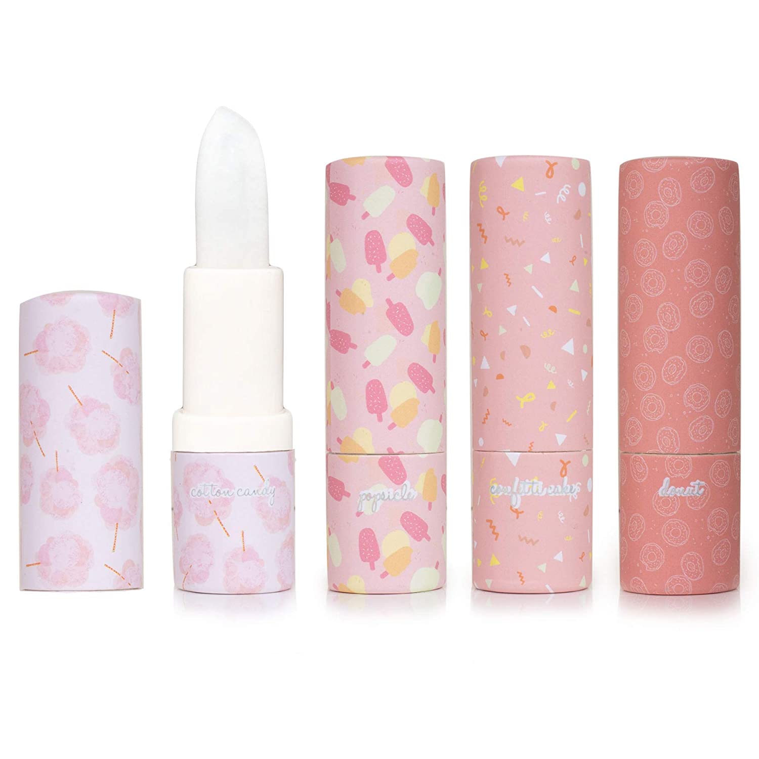 Beauty Concepts Four Piece Lip Balm Collection, Moisturizing Lip Balm, Softening Lip Balm Set