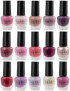 Nicole Miller Nail Polish Set, 15 Mini Nail Polish Colors, Polish Kit for Fingernails and Toenails