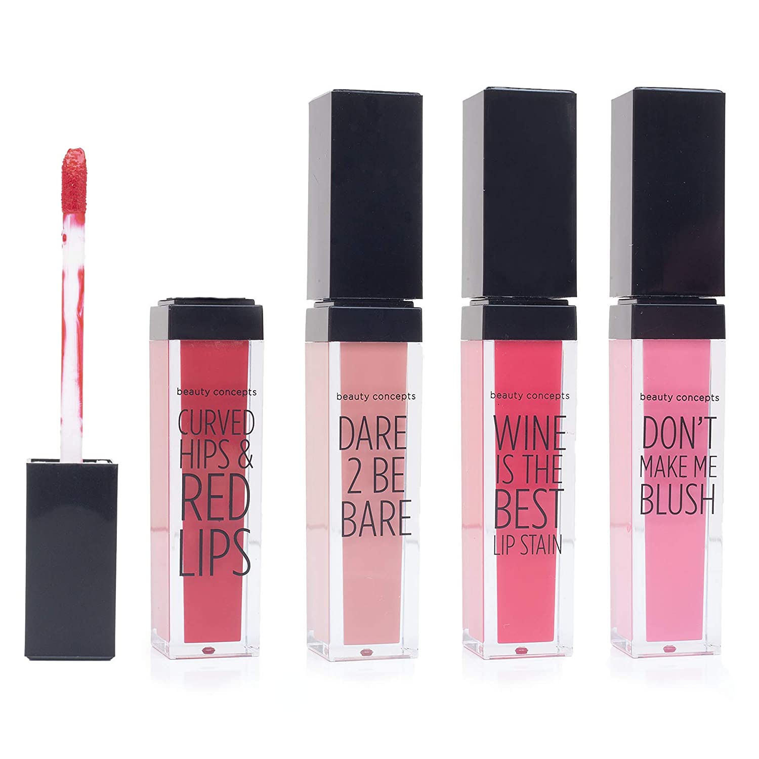 Beauty Concepts 4 Pack Matte Liquid Lipstick Collection