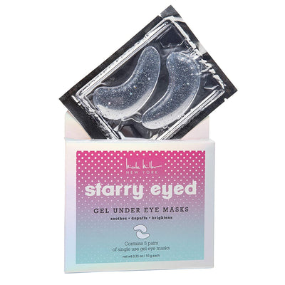 Nicole Miller Gel Under Eye Masks- Soothing Single Use Under Eye Patches for Puffy Eyes and Dark Circles, Set of 5 Pairs