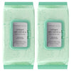 Clinical Works Facial Cleansing Wipes, 120 Count, 2 Packs of 60 Face Wipes Each, Collagen with Vitamin E Makeup Remover Wipes, Flip Top Pack
