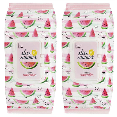 Beauty Concepts - 2 Pack (60 Count Each) Slice of Summer watermelon Detoxifying Facial Wipes