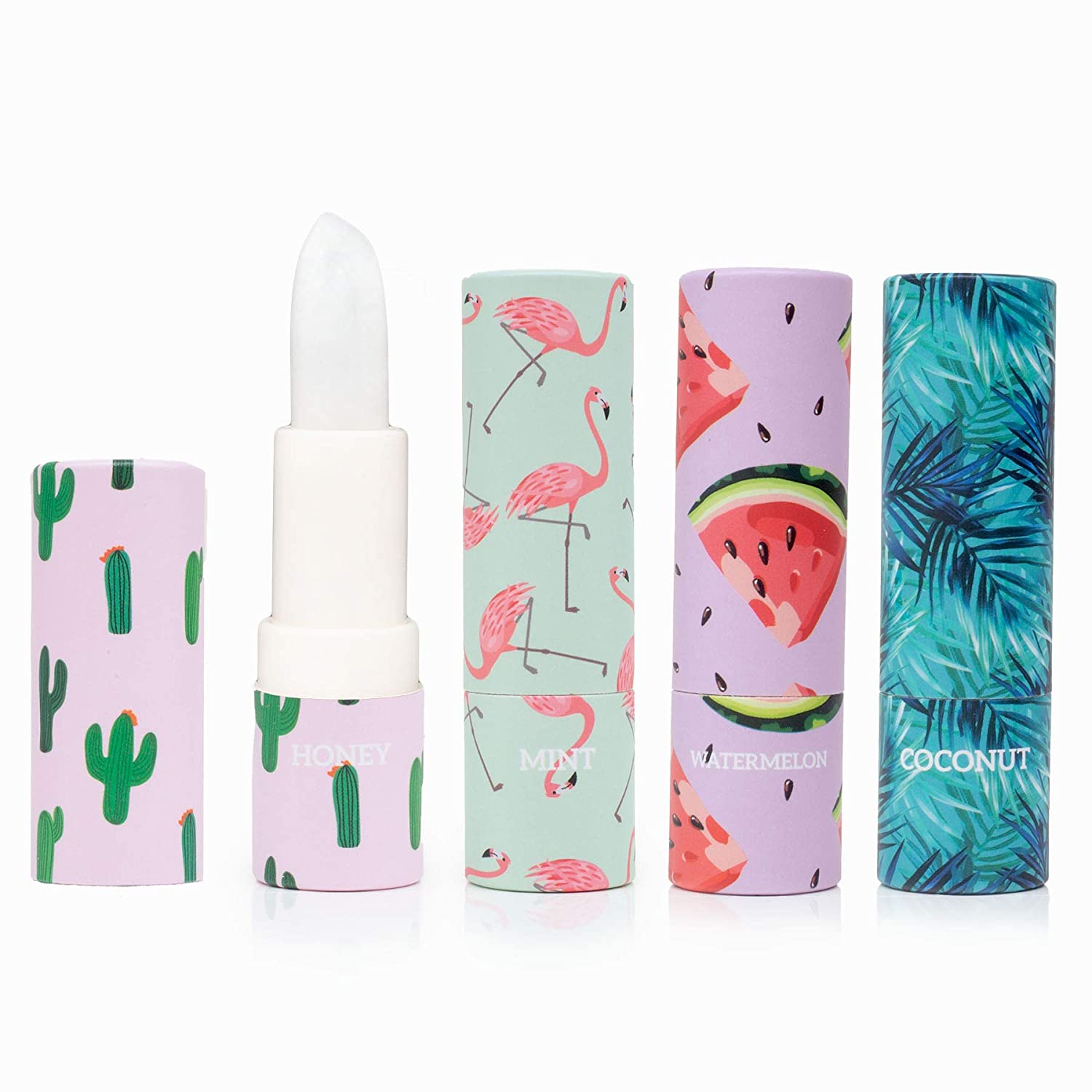 Beauty Concepts Four Piece Lip Balm Collection, Moisturizing Lip Balm, Softening Lip Balm Set