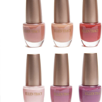 Ellen Tracy Nail Polish Collection- 6 Piece Rose Gold Nail Polish Set