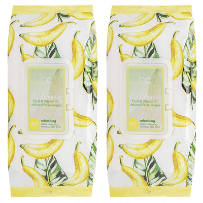 Beauty Concepts - 2 Pack (60 Count Each) Go Bananas Fruit & Vitamin C Infused Facial Wipes