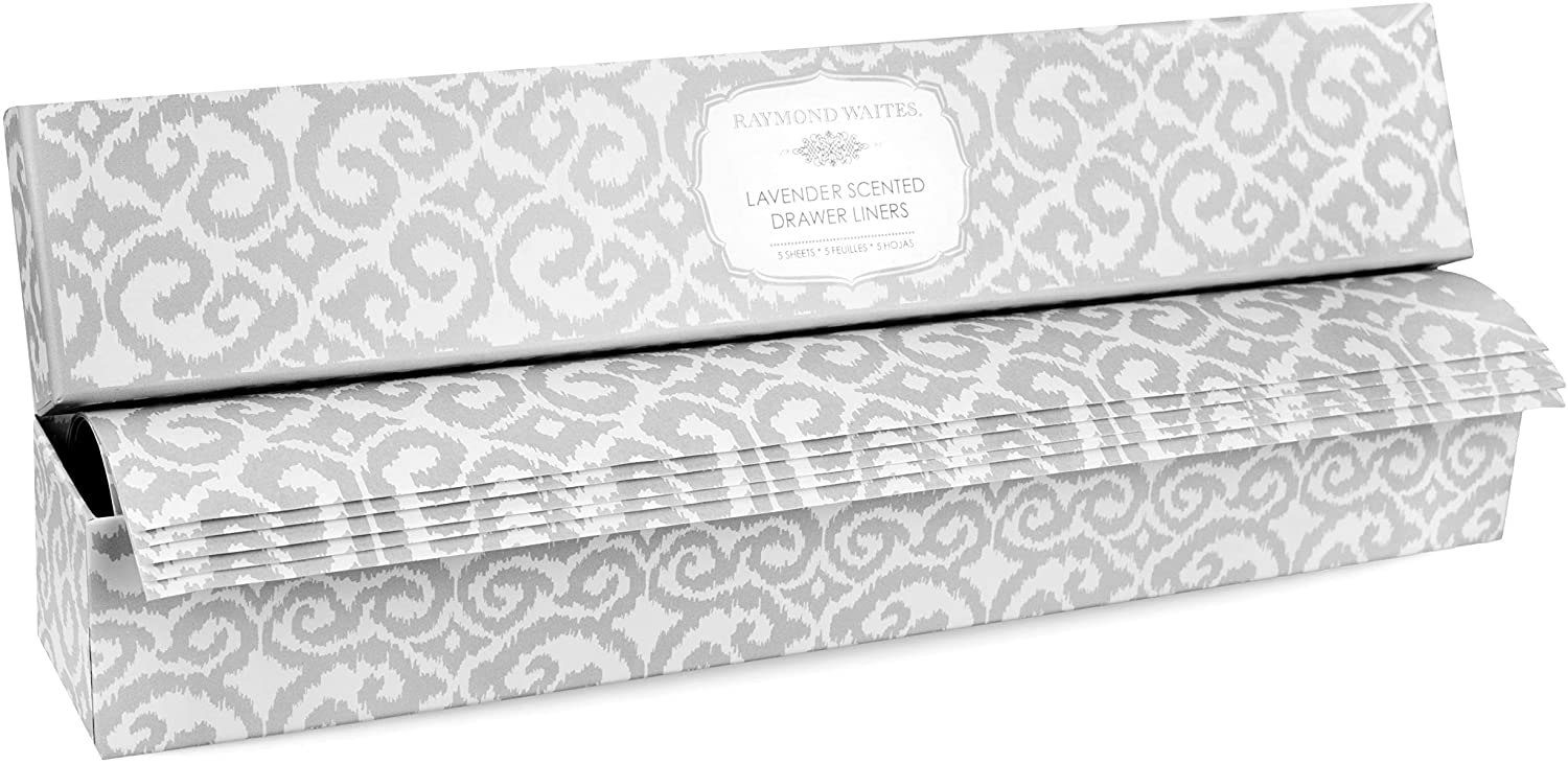 Raymond Waites Scented Drawer Liners for Dresser, Linen Closet Shelves, 5 Scented Sheets