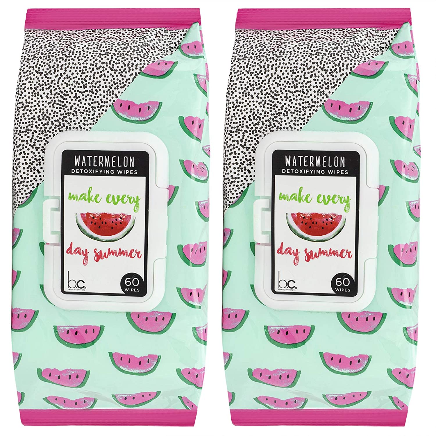2 Pack Watermelon Cleansing Wipes by Beauty Concepts