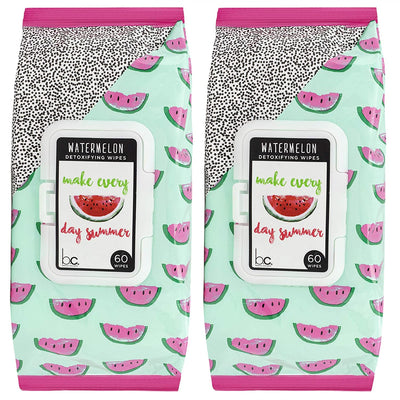 Beauty Concepts - 2 Pack (60 Count Each) Watermelon Detoxifying Facial Cleansing Wipes