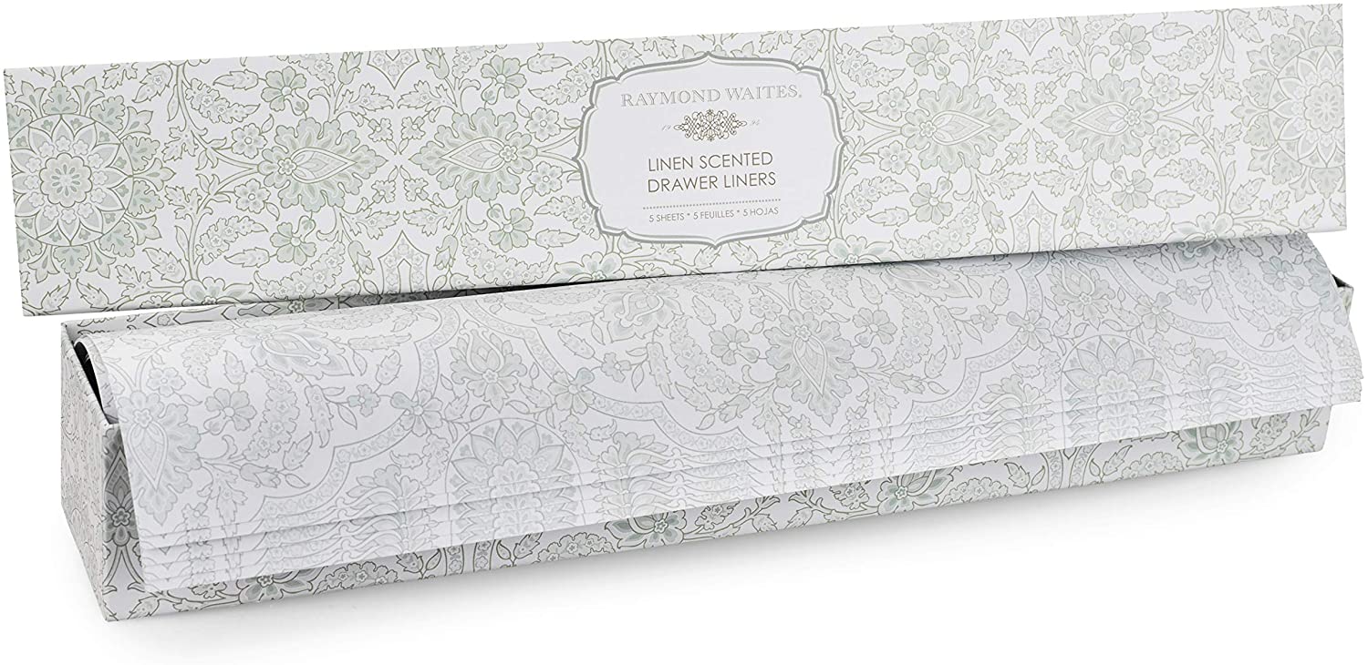 Raymond Waites Scented Drawer Liners for Dresser, Linen Closet Shelves, 5 Scented Sheets