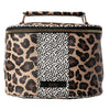 Nicole Miller Makeup Bag, Travel Toiletry Case, and Cosmetic Bag- Large Makeup Organizer with Top Handle (Animal Print)