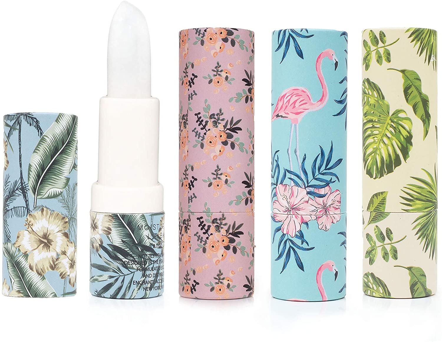 4 Piece Moisturizing Lip Balm in Rose, Lavender, Honey & Mint Collection by Beauty Concepts