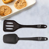 Rae Dunn Everyday Collection 2 Piece Mini Spatula Set, Silicone Kitchen Tools, Spatula and Slotted Spatula