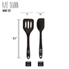Rae Dunn Everyday Collection 2 Piece Mini Spatula Set, Silicone Kitchen Tools, Spatula and Slotted Spatula